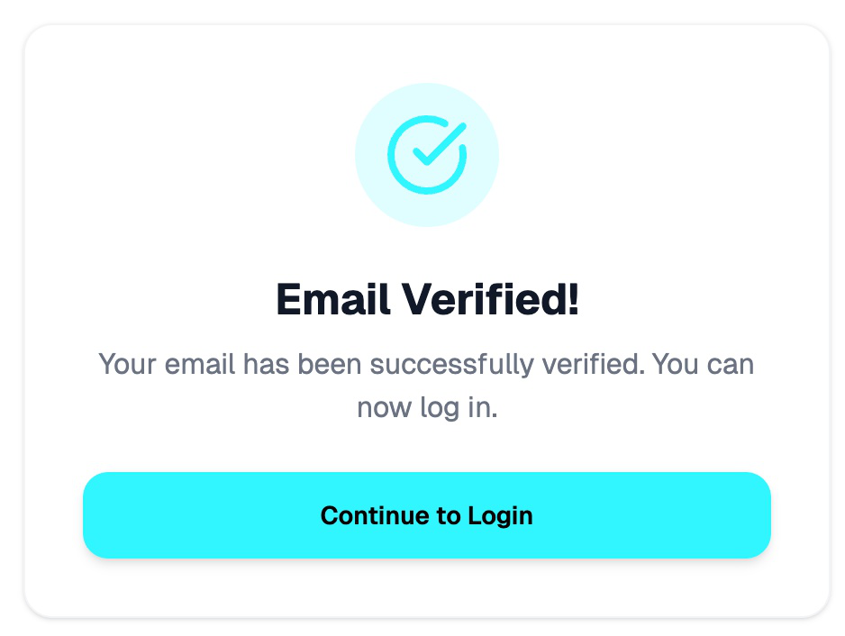 Tela da etapa 03: Confirme seu e-mail